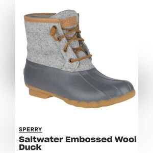 Sperry saltwater embossed duck  boots 7